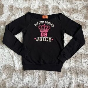 Vintage Juicy Couture signature cutoff sweatshirt in Black, women’s S.